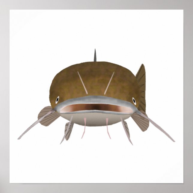 Flathead Catfish - Fish Head Poster (Front)