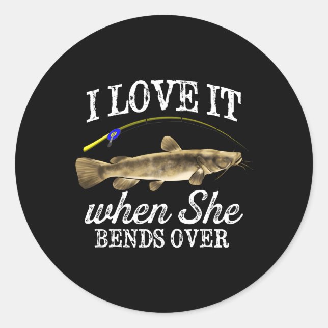 Flathead Catfish Fishing Freshwater Fish Wome Classic Round Sticker (Front)