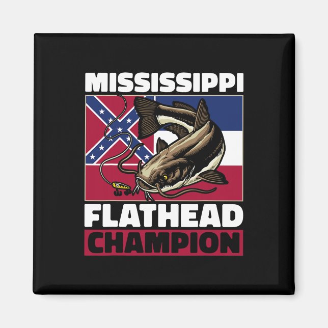 Flathead Catfish Hunting Catfishing Dad Catfish Hu Magnet (Front)