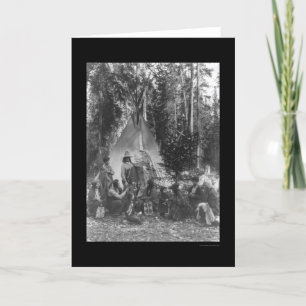 Flathead Indian Pre-Christmas Gathering 1916 Holiday Card