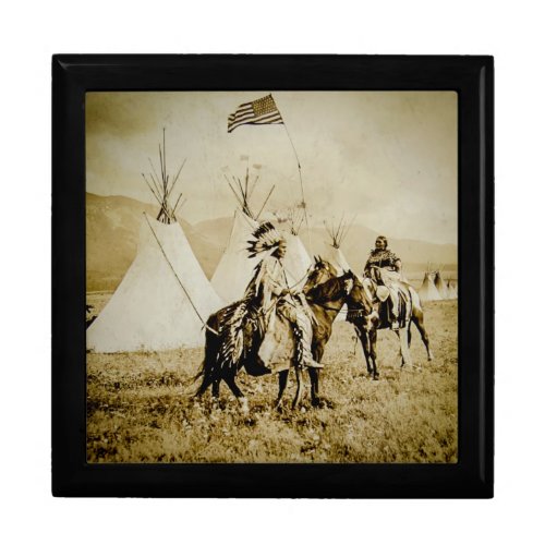 Flathead Indians Vintage Native American Warriors Gift Box
