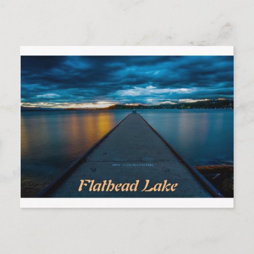 Flathead Lake Boat Dock Postcard
