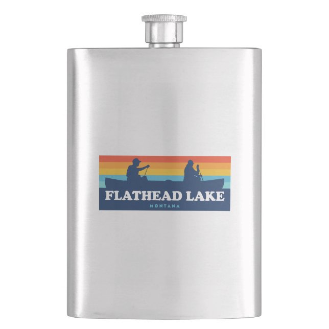 Flathead Lake Montana Canoe Flask (Front)