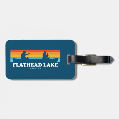 Flathead Lake Montana Canoe Luggage Tag