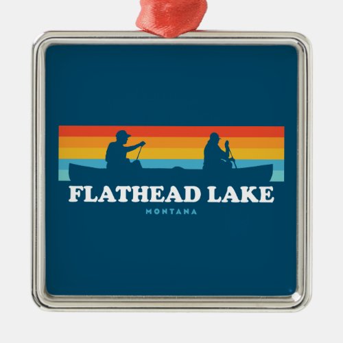 Flathead Lake Montana Canoe Metal Ornament