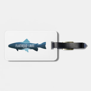Flathead Lake Montana Fish Luggage Tag