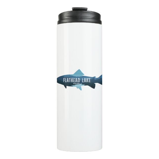 Flathead Lake Montana Fish Thermal Tumbler (Front)