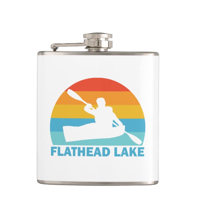 Flathead Lake Montana Kayak Flask (Front)
