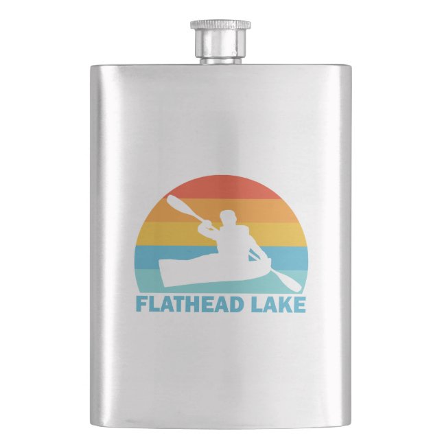 Flathead Lake Montana Kayak Flask (Front)