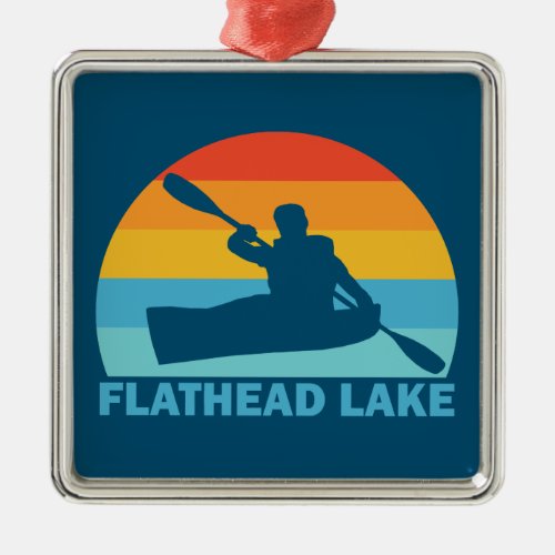 Flathead Lake Montana Kayak Metal Ornament