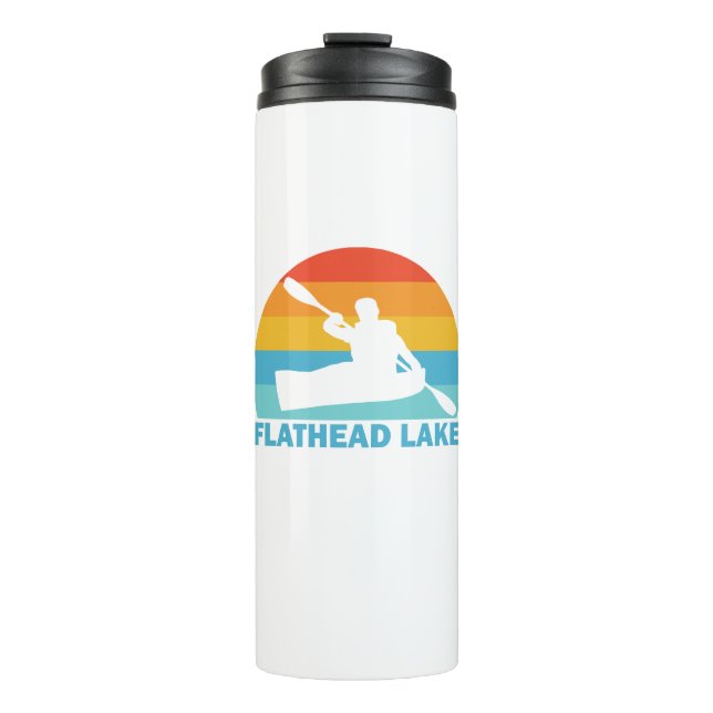 Flathead Lake Montana Kayak Thermal Tumbler (Front)