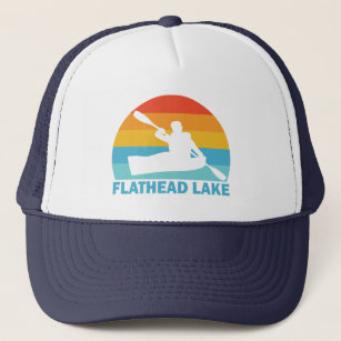 Flathead Lake Montana Kayak Trucker Hat