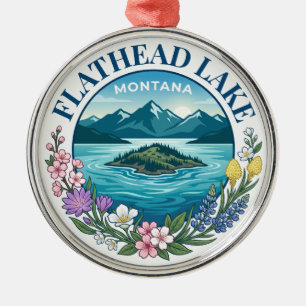 Flathead Lake Montana Metal Ornament