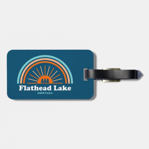 Flathead Lake Montana Rainbow Luggage Tag
