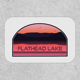 Flathead Lake Montana Red Sunrise Patch