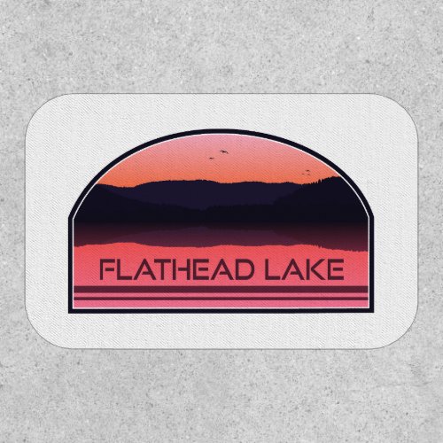 Flathead Lake Montana Red Sunrise Patch