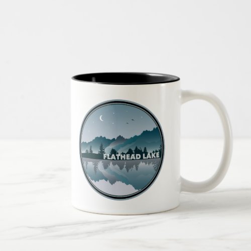 Flathead Lake Montana Reflection Two_Tone Coffee Mug