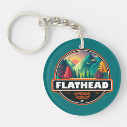 Flathead National Forest Montana Emblem Keychain