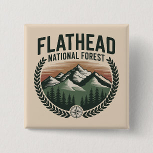 Flathead National Forest Montana Wilderness Button