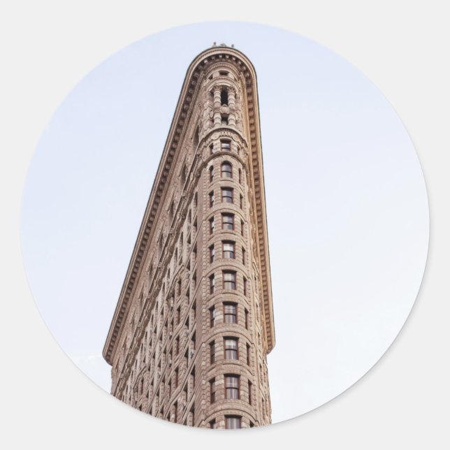 Flatiron building classic round sticker (Front)