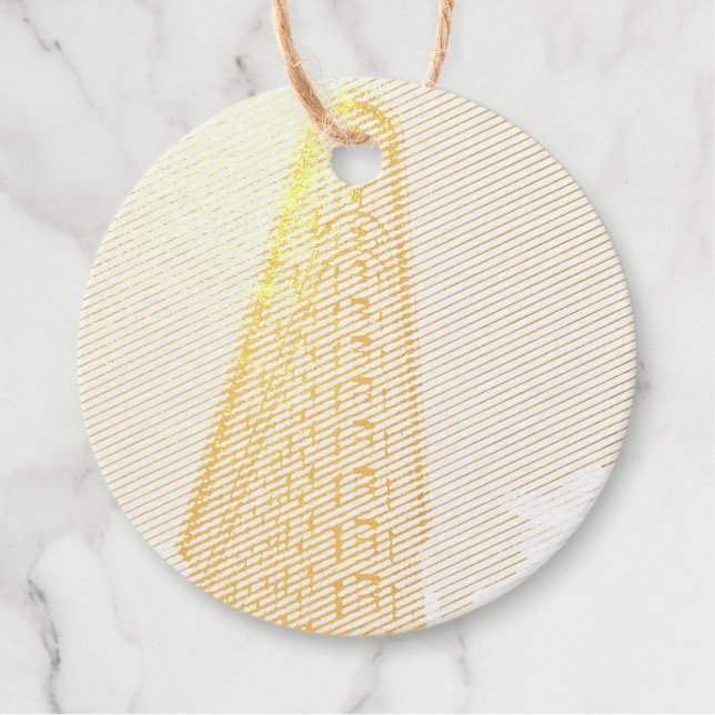 Flatiron building  foil favor tags (Front)