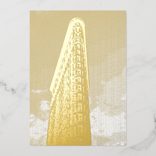 Flatiron building  foil invitation (Front)