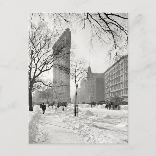 Flatiron Building In Winter _ New York City Postcard
