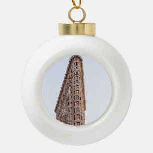 Flatiron Building New York City Ceramic Ball Christmas Ornament