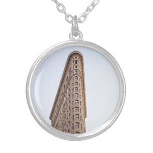 Flatiron Building New York City Silver Plated Necklace