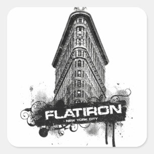 Flatiron Building New York City Square Sticker