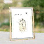 Flatiron Building New York Wedding Table Number<br><div class="desc">Chic wedding table number seating cards featuring a watercolor painting of New York City's Flatiron Hotel. The pairing of the painterly watercolor and the chic typography makes for a beautifully fun combo.</div>