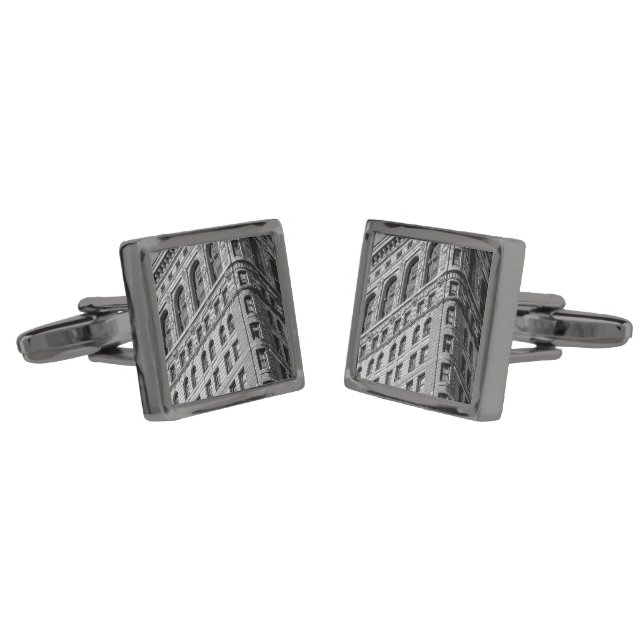 Flatiron Building Photo in NYC Cufflinks (Angled)