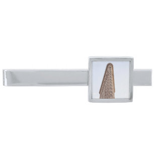 Flatiron building silver finish tie bar