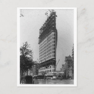 Flatiron Building Under Construction, New York Cit Postcard