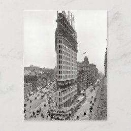 Flatiron Building Under Construction - NYC Postcard