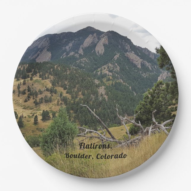Flatirons, Boulder, Colorado - Paper Plates (Front)
