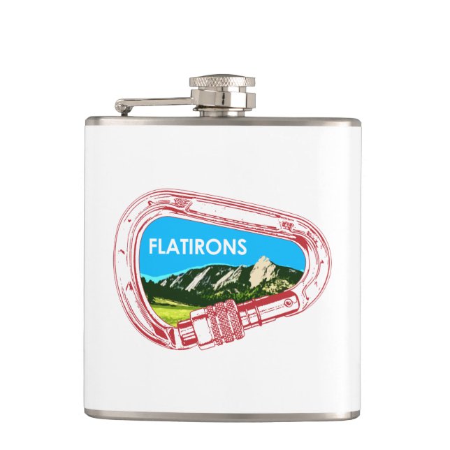 Flatirons Climbing Carabiner Flask (Front)