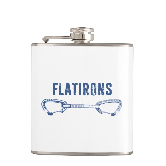 Flatirons Colorado Rock Climbing Quickdraw Flask (Front)