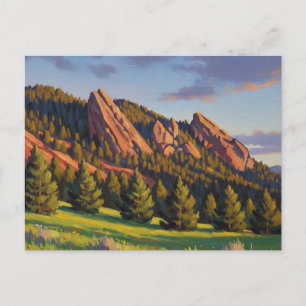 Flatirons Colorado Travel Postcard