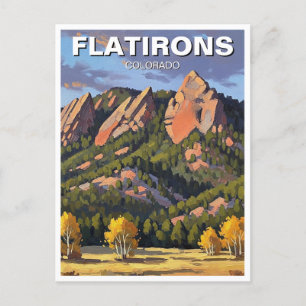 Flatirons Colorado Travel Postcard