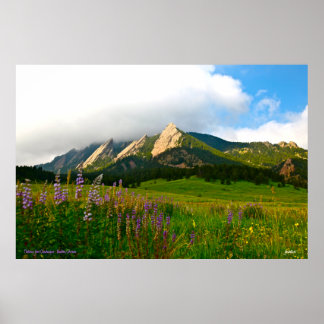Flatirons from Chautauqua - Boulder, Colorado Poster