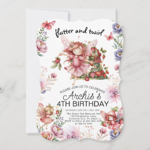 Flatter and Twirl Little Fairy Birthday Invitation