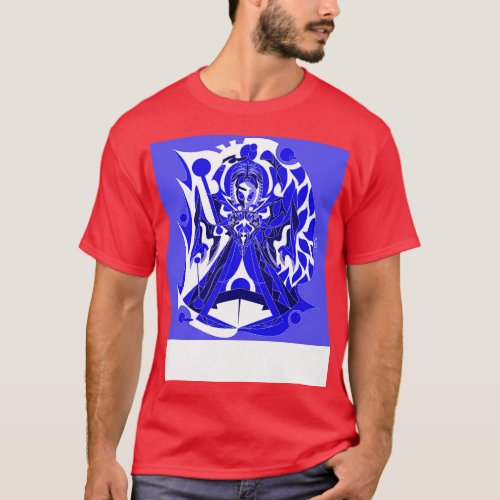 flatwoods in blue purple kaiju cryptid monster eco T_Shirt