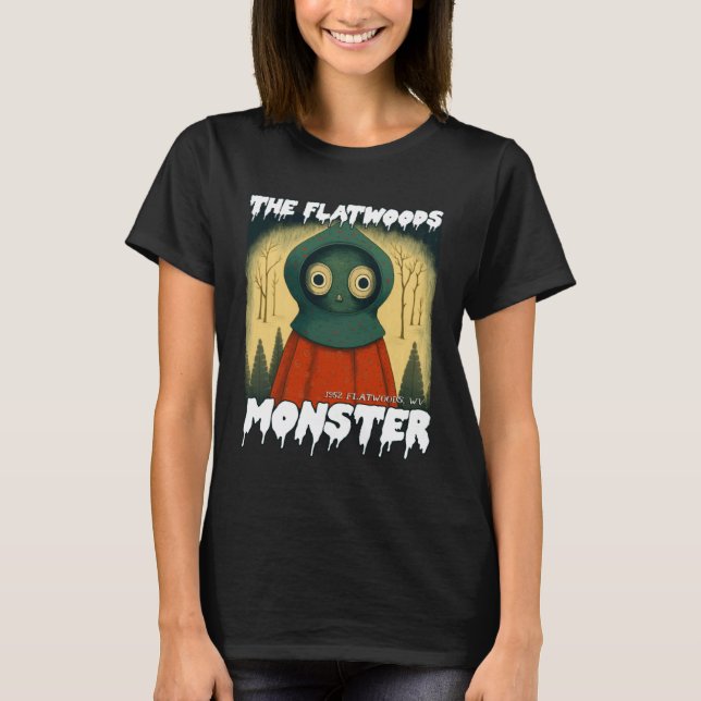 Flatwoods Monster Braxie 1952 Creepy Alien Cryptid T-Shirt (Front)