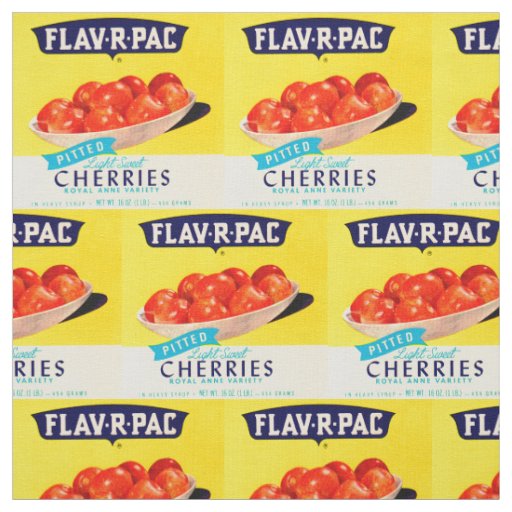 Flav-R-Pac pitted cherries ad print Fabric