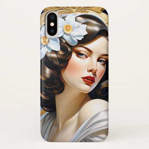 Flavia Art Nouveau Group Mucha Style iPhone X Case