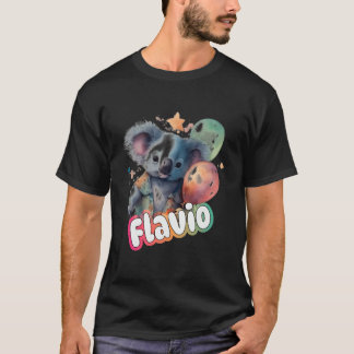 Flavio - Cute Boy Name With Cute Koala T-Shirt