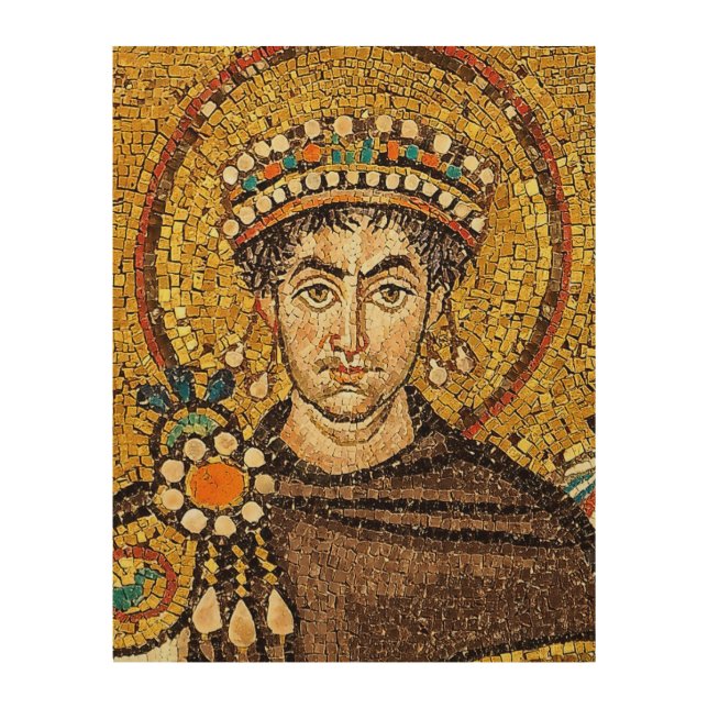 Flavius Petrus Sabbatius Iustinianus Augustus Wood Wall Art (Front)