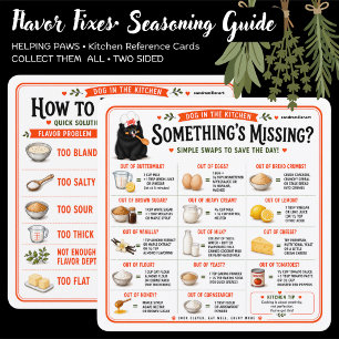 FLAVOR FIXES-SEASONING GUIDE • KITCHEN REFERENCE CARD