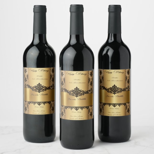 "Flavor Fusion: Gourmet Food and Beverage Bottle" Wine Label (Bottles)
